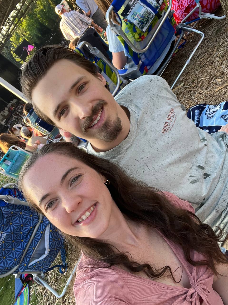 Christina and Benjamin at an outdoor concert